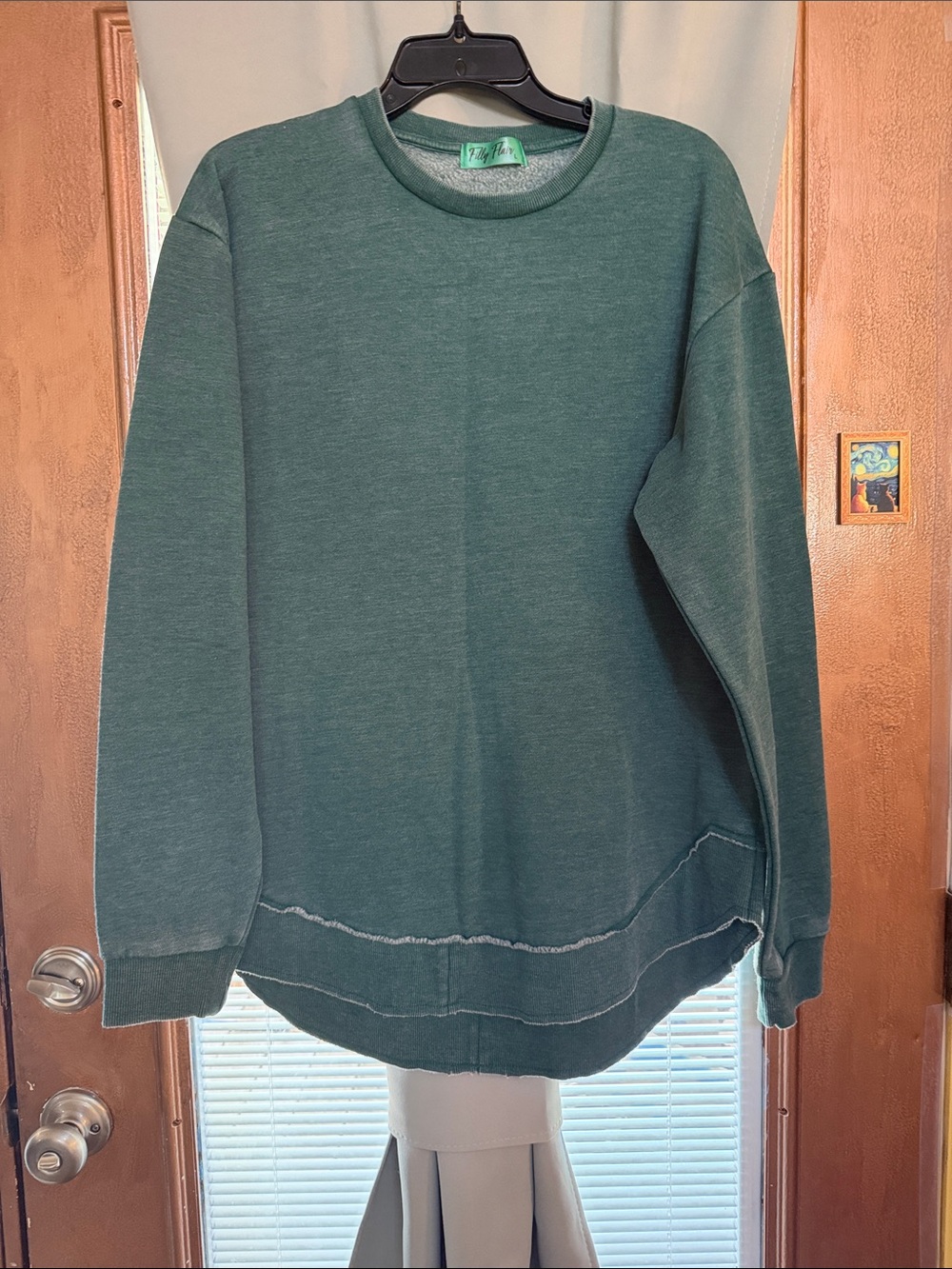 Dark green sweatshirt by Filly Flair size large.